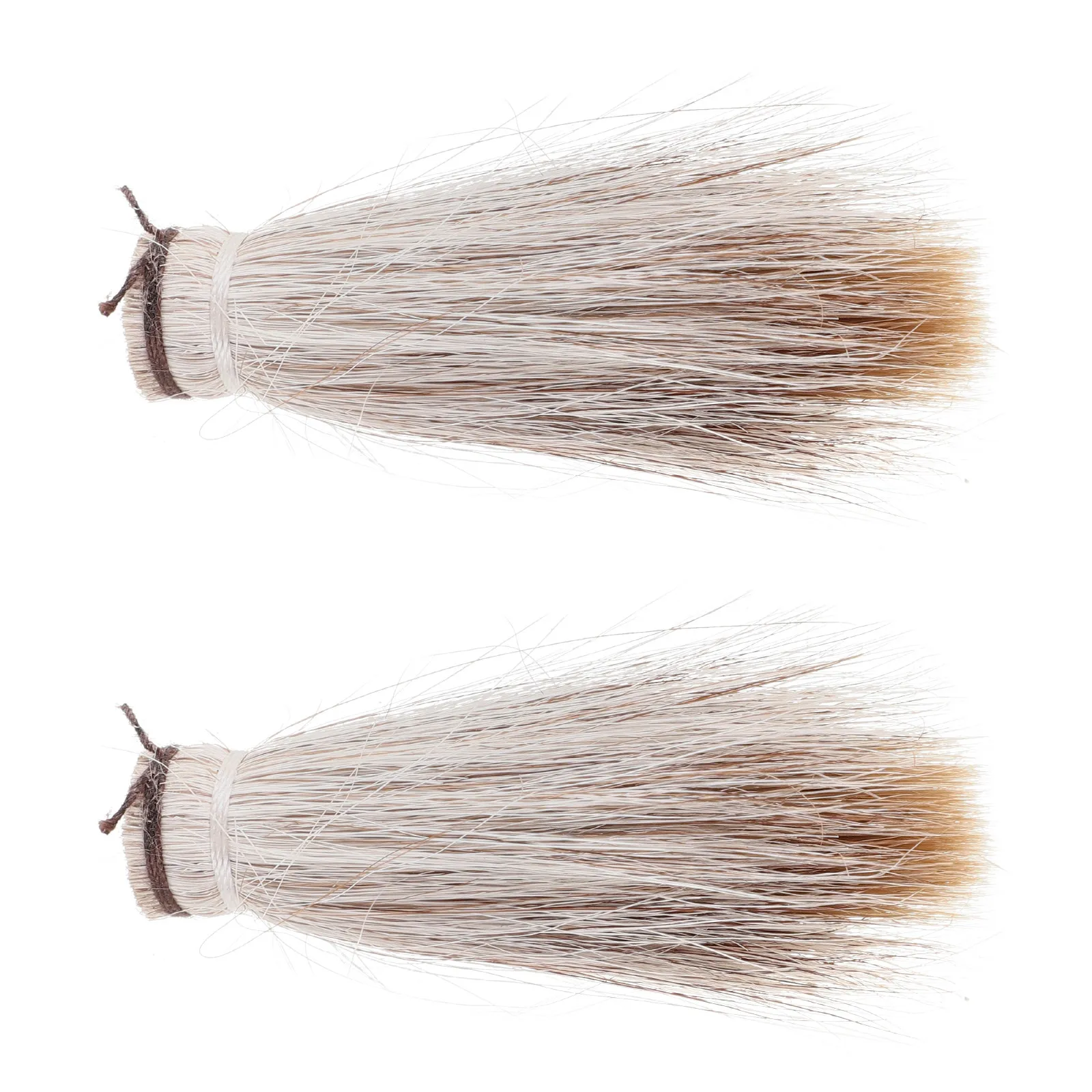 2Pcs Calligraphy Brush Head Replacement High Density Bristle Tips Smooth Ink Absorption for Chinese Traditional Painting Drawing