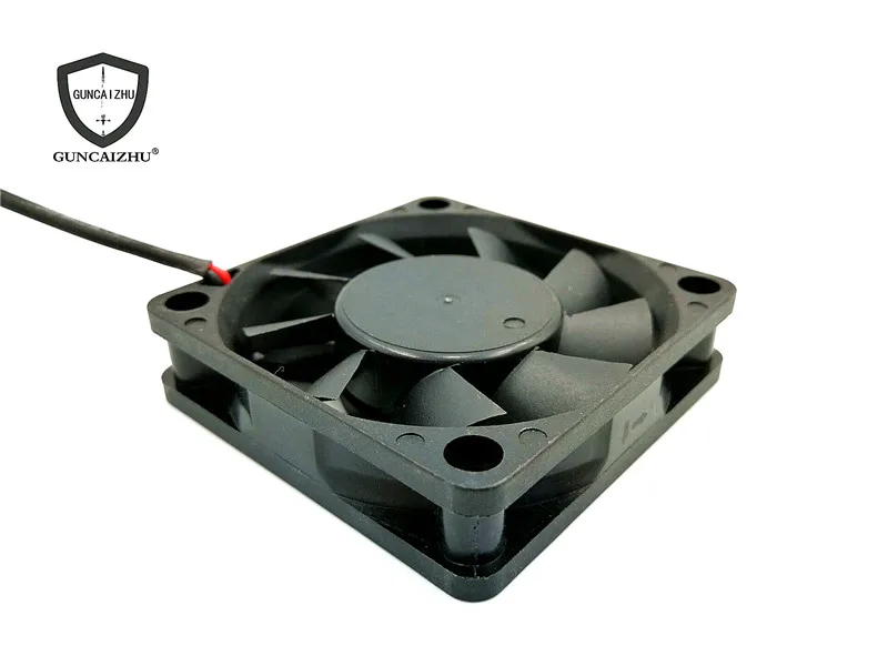 Guncaizhu-Duplo Ball Bearing casos de alimentação, ventilador de refrigeração, Max Airflow Rate, 6cm, 6015, DC 12V, 60x60x15mm