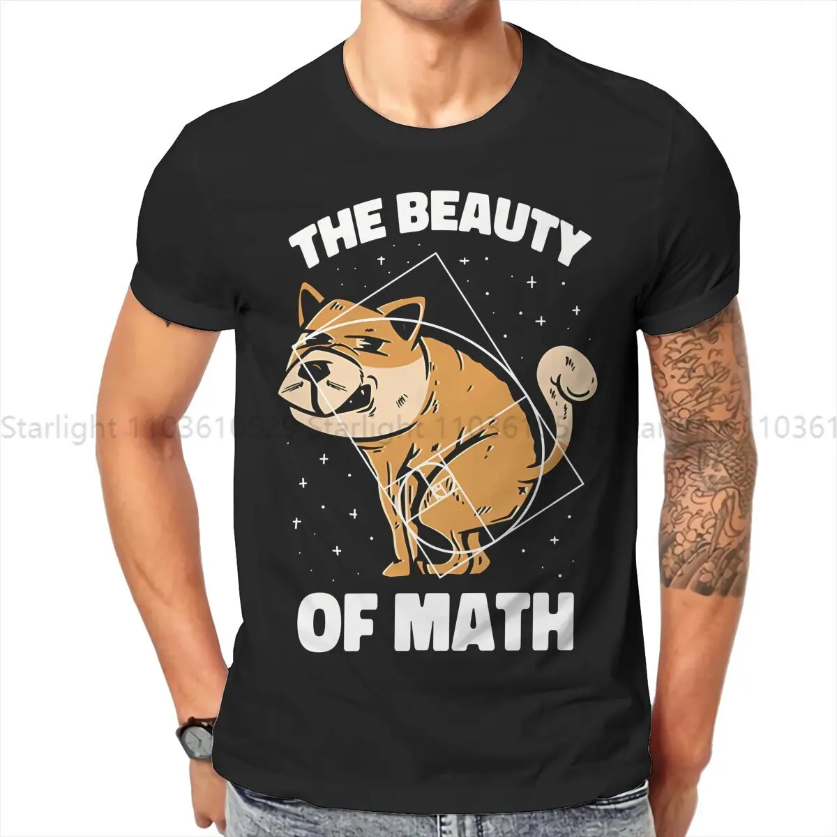 Math Dog Special TShirt Fibonacci Sequence Golden Ratio Leisure T Shirt Newest T-shirt For Adult