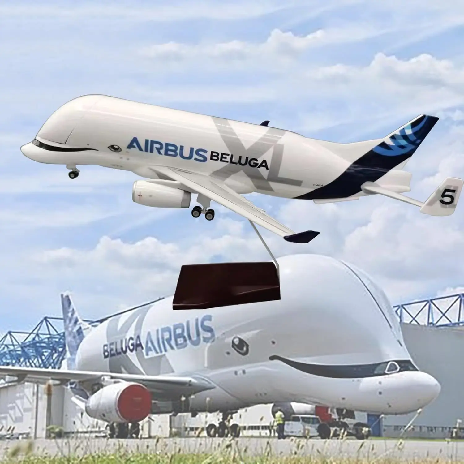 1:150 ايرباص A300-600 الخطوط الجوية Beluga 42 سنتيمتر مقياس طائرة نموذجية النقل Beluga سبيكة ديكور صب طائرة اكسسوارات عدة