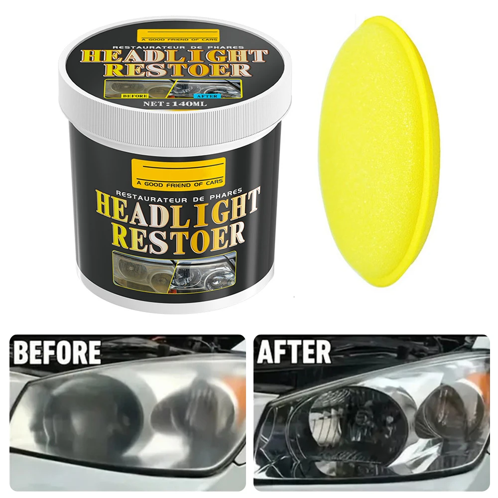 Car Headlight Restoration Polishing Kits Headlamp Scratch Repair Oxidation Removal Dirt Clean Refurbish Paste for PEUGEOT 308 SW