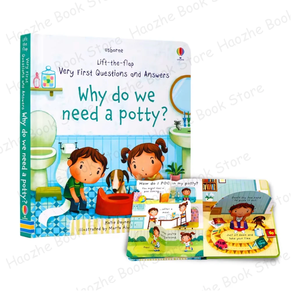 Very First Questions and Answers:  Why Do We Need A Potty Usborne Lift the flap Kids Activity English Learning Book Montessori