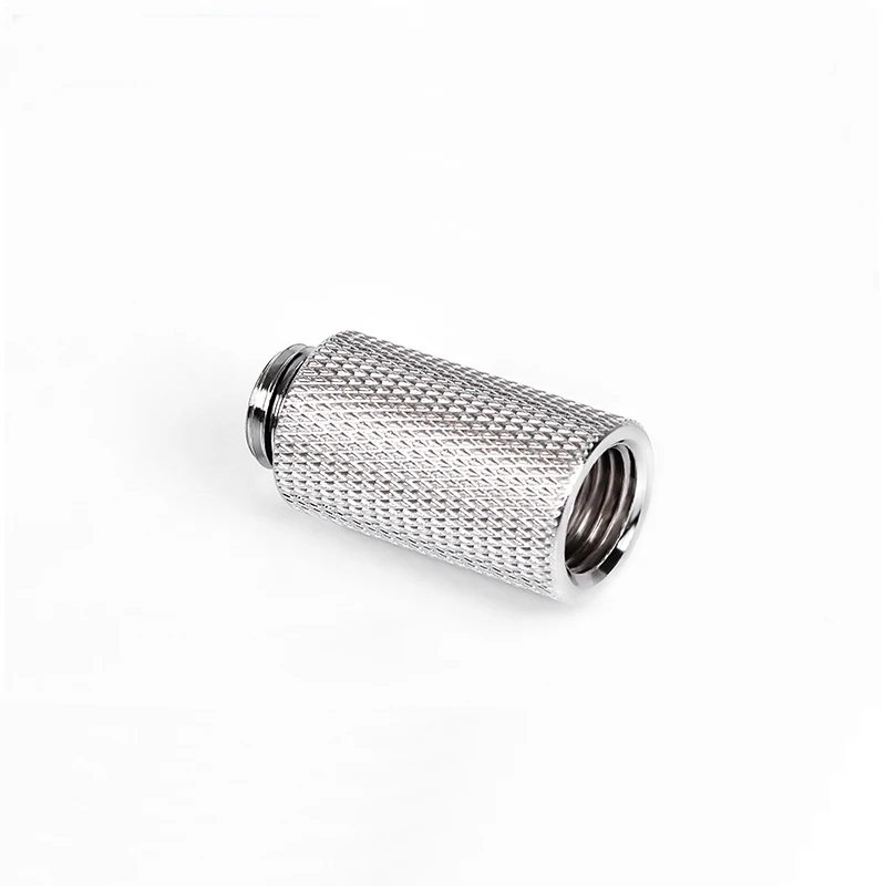 Conector de refrigeración por agua para PC, extensión de cobre, rosca G1/4, accesorios de color blanco, plateado y negro para refrigeración por agua DIY