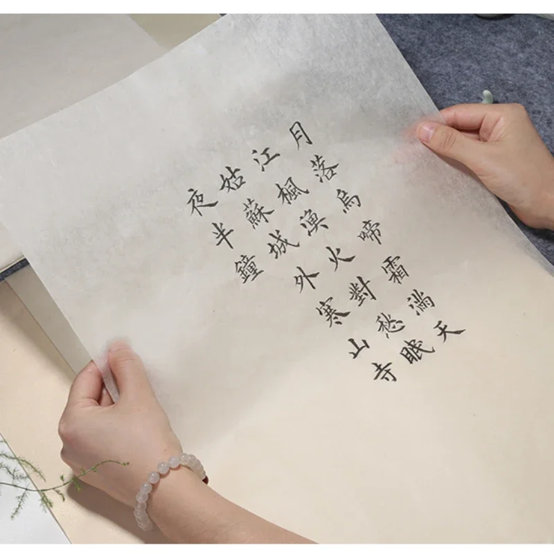 Painting Calligraphy Drawing Paper Super Thin Yan Pi Xuan Paper Gold Foil Half Ripe Rice Paper Copy Scriptures Rubbings Papier