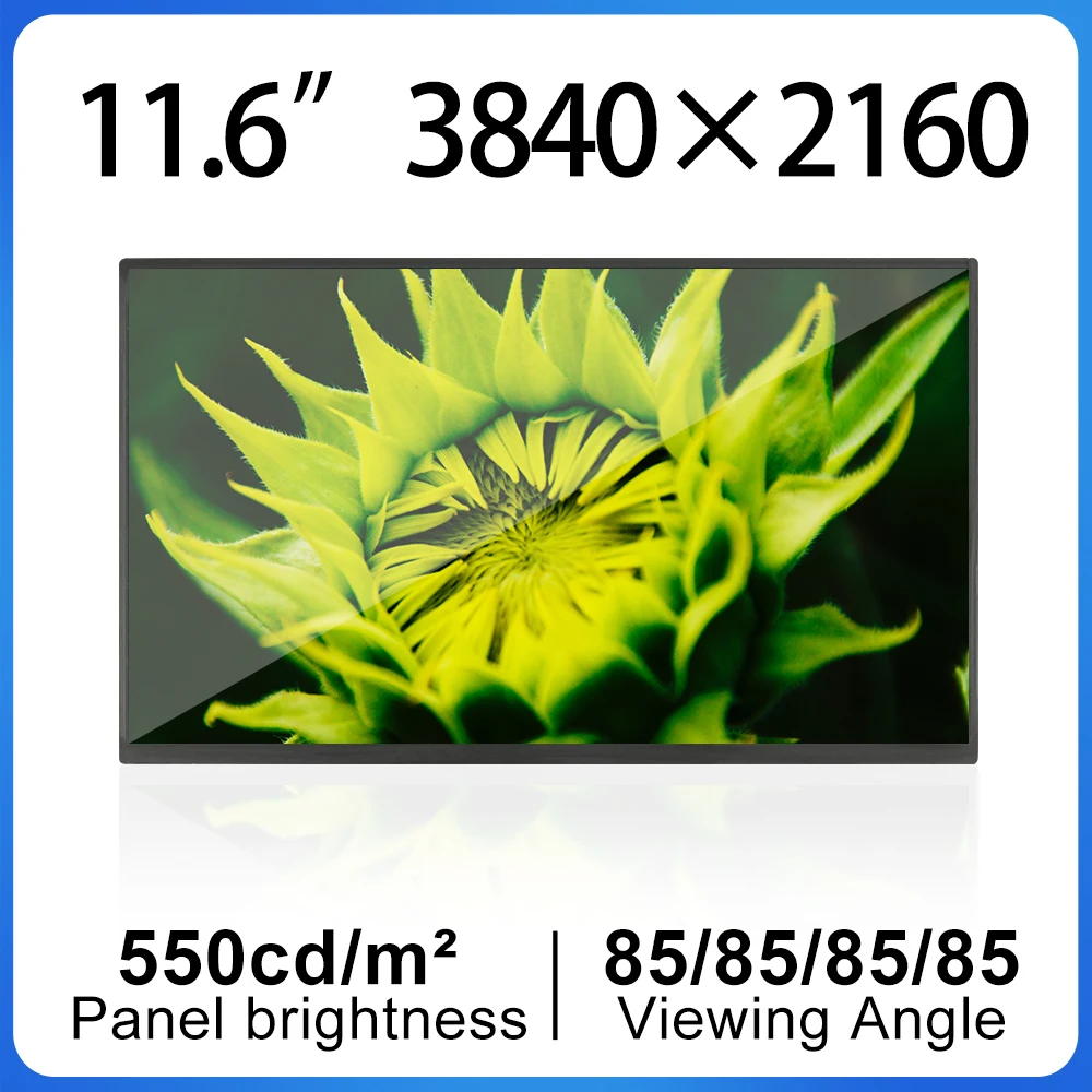 

11,6 дюймовые TFT LCD 4K ЖК-экраны разрешение 3840*2160 eDP 40-контактный зеркальный ЖК-модуль HD lcd модуль 550 яркость для планшетного ПК