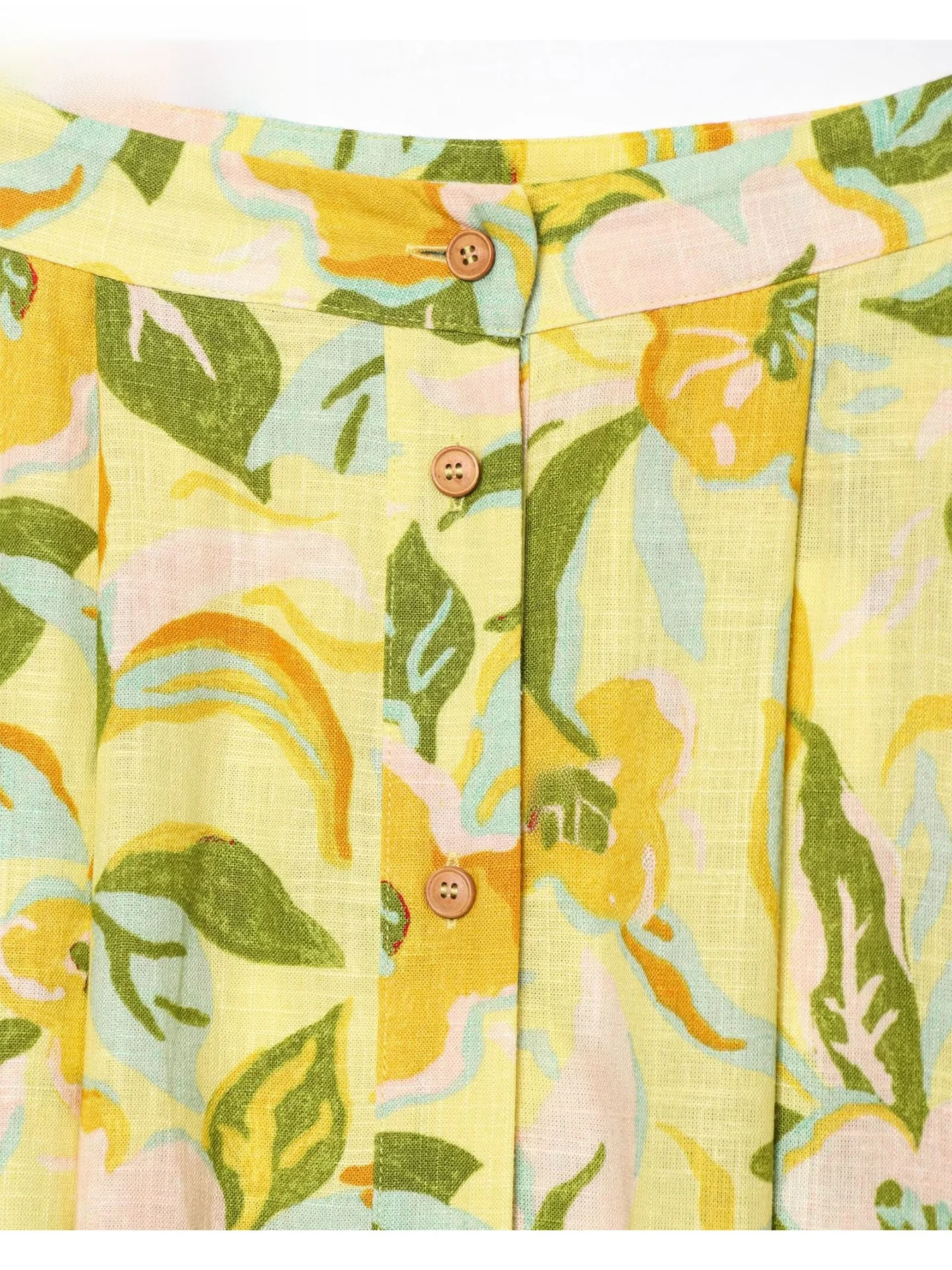 Ele taille haute mixte lin imprimé fleuri jambe droite f jupe confortable décontracté Sle femmes Faion été 2025