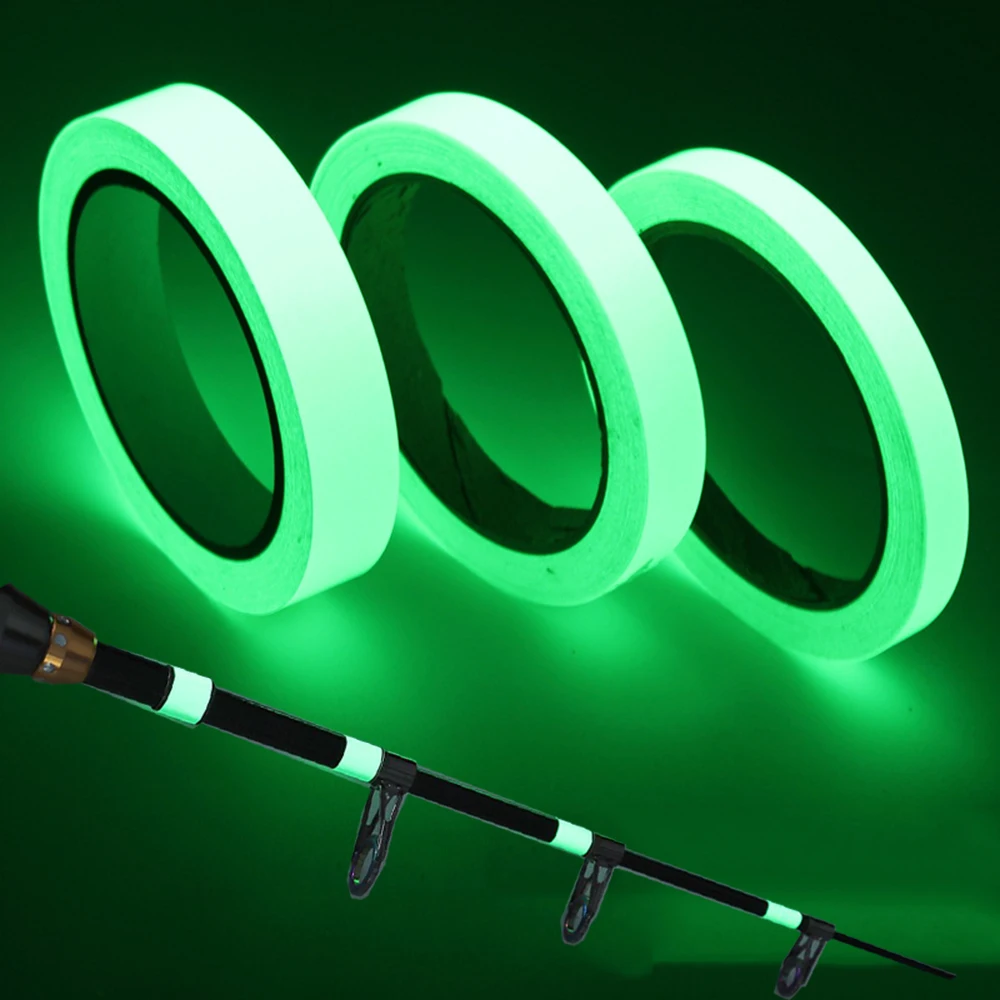 5m Self Adhesive Green Luminous Tape Glow In The Dark Stickers Stage Decorative Fluorescent Tape Warning Stickers Fishing Tool