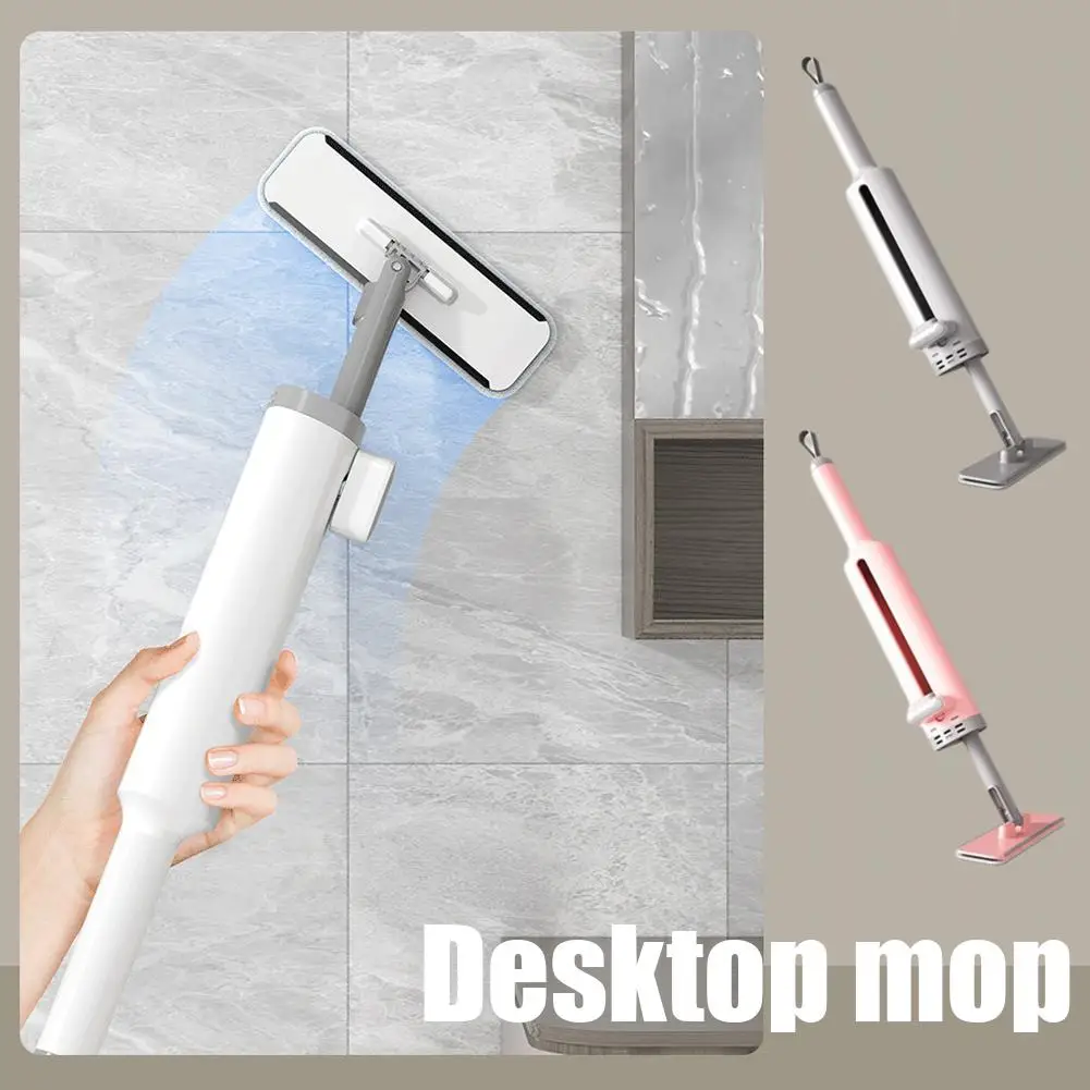 Short Rotatable Hand Wash Free Flat Squeeze Mop Multifunctional Hands Free Mop For Kitchens Glass Counter Tea Table Bathroo Y1F9