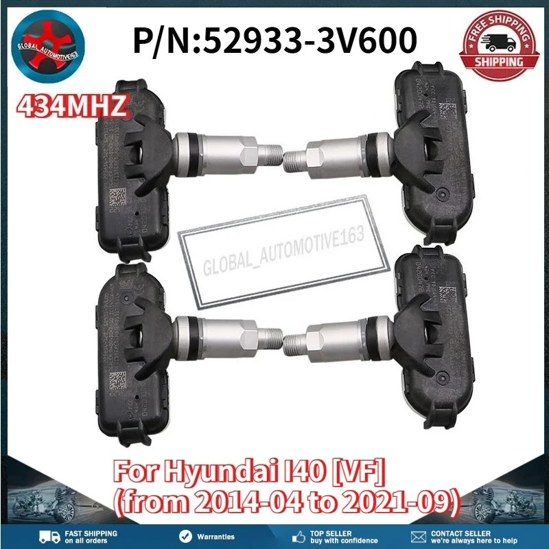 

Датчик давления в шинах TPMS 52933-3V600 434 МГц для Hyundai Grandeur [HG] 2011-2014, I40 [VF] 2014-2021, Kia Rio [UB] 2011-2017