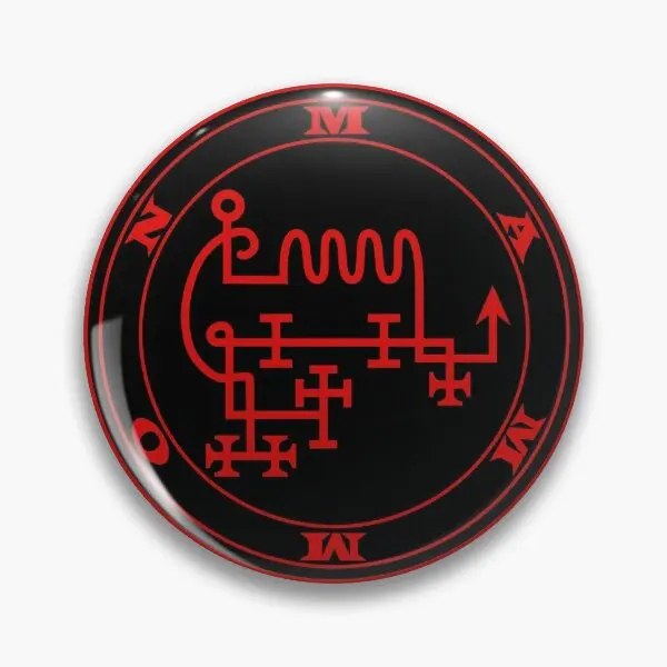 Mammon Demon Red Sigil Occult Magick Sea  Soft Button Pin Hat Decor Cartoon Jewelry Funny Metal Fashion Lapel Pin Clothes