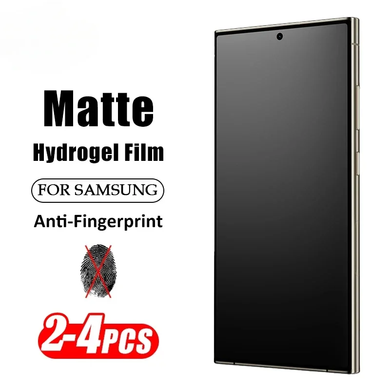 

2to4PCS No Fingerprint Matte Hydrogel Film for Samsung Galaxy S25 S24 S23 S22 Ultra Screen Protector for Samsung S8 S9 S10 Plus