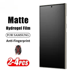 2to4PCS No Fingerprint Matte Hydrogel Film for Samsung Galaxy S25 S24 S23 S22 Ultra Screen Protector for Samsung S8 S9 S10 Plus
