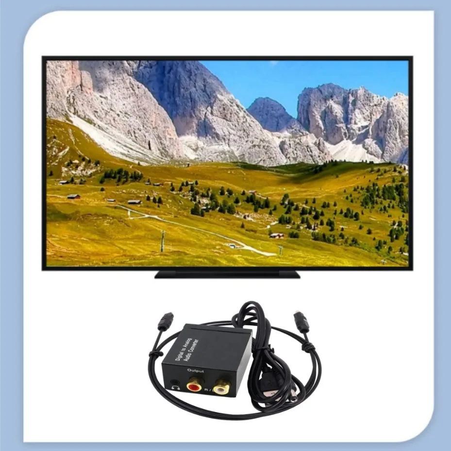SPDIF Optical/Coaxial to RCA 3.5mm DAC Adapter