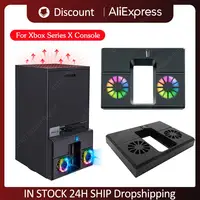 Soporte Vertical para consola Xbox Series X, radiador lateral, ventilador de refrigeración, estación de acoplamiento, Enfriador de juegos Usb delgado para consola de juegos Xbox