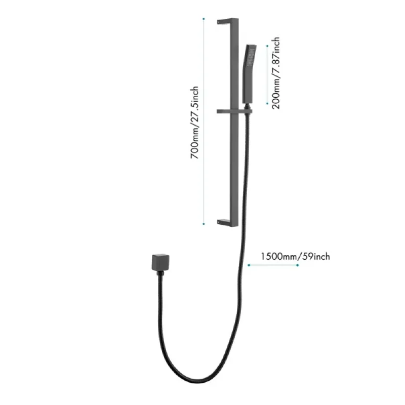 Eco-Performance Home Handheld Shower with 28-Inch Slide Bar and 59-Inch Hose