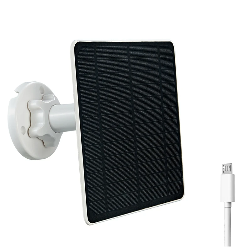 5W Solar Panels IP65 Waterproof With 3 Meters Cable For 5V Battery Camera Low Power Camera Security Camera Outdoor