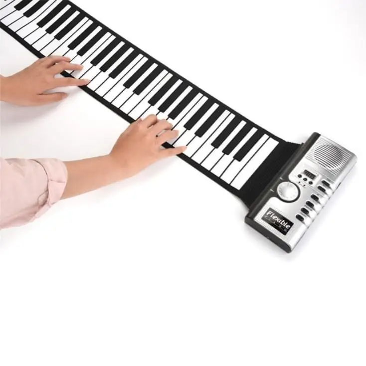 

61 keys roll up soft keyboard digital electric piano for kids entertainment toy musical instrument