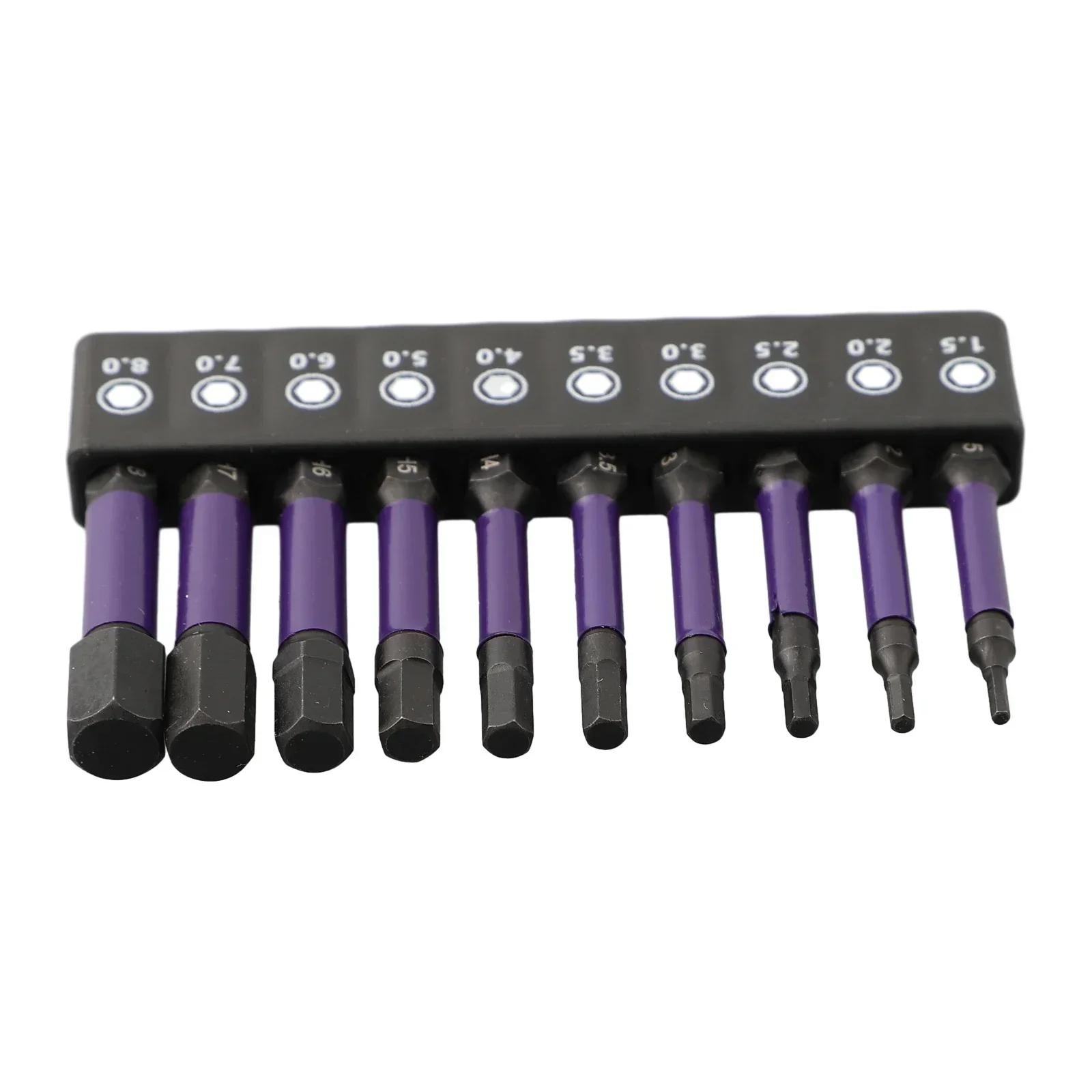 11pc Magnetic Hexagonal Pneumatic Screw Screwdriver Bit Set 1/4 Shank Screwdriver Bit H1.5 H2.0 H2.5 H3 H3.5 H4 H5 H6 H7 H8