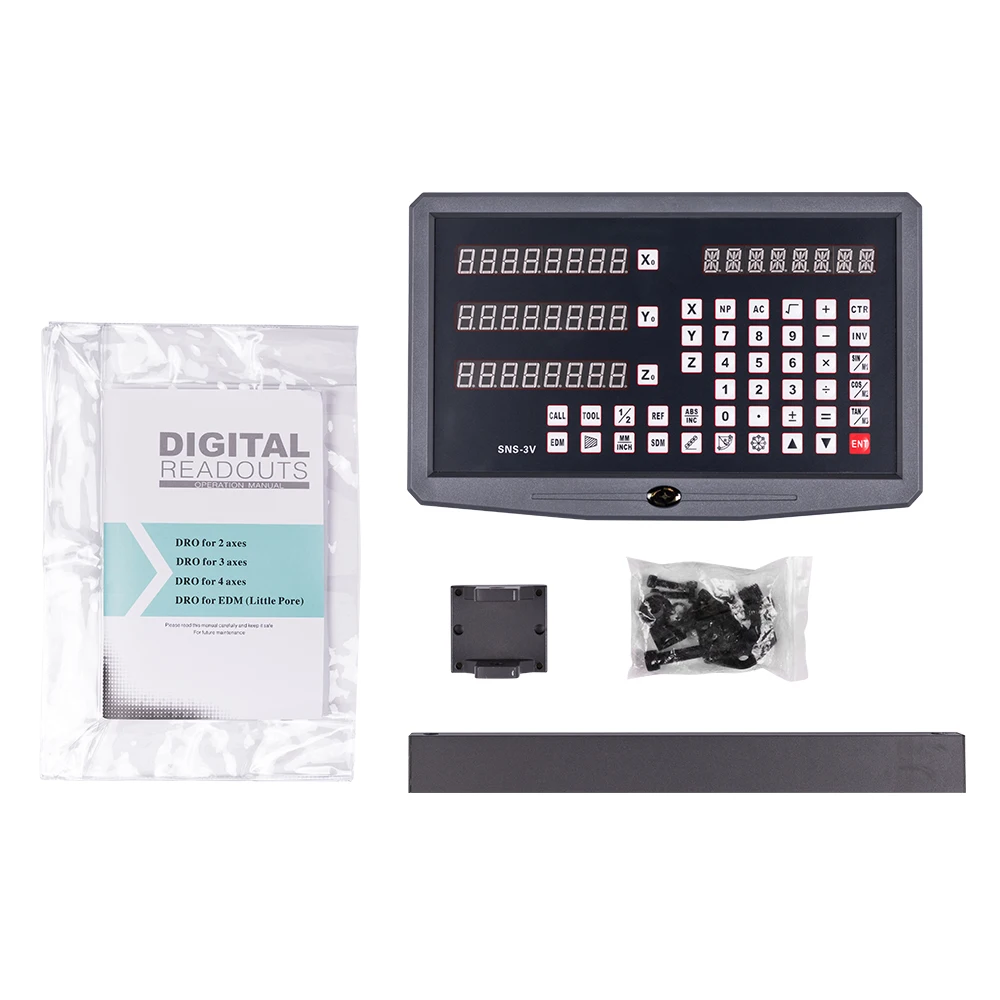 Imagem -02 - Dro Display de Leitura Digital de Eixos com Peças de Escala Linear de Viagem 501020 mm para Fresadora de Torno Dro Display Unidade Completa