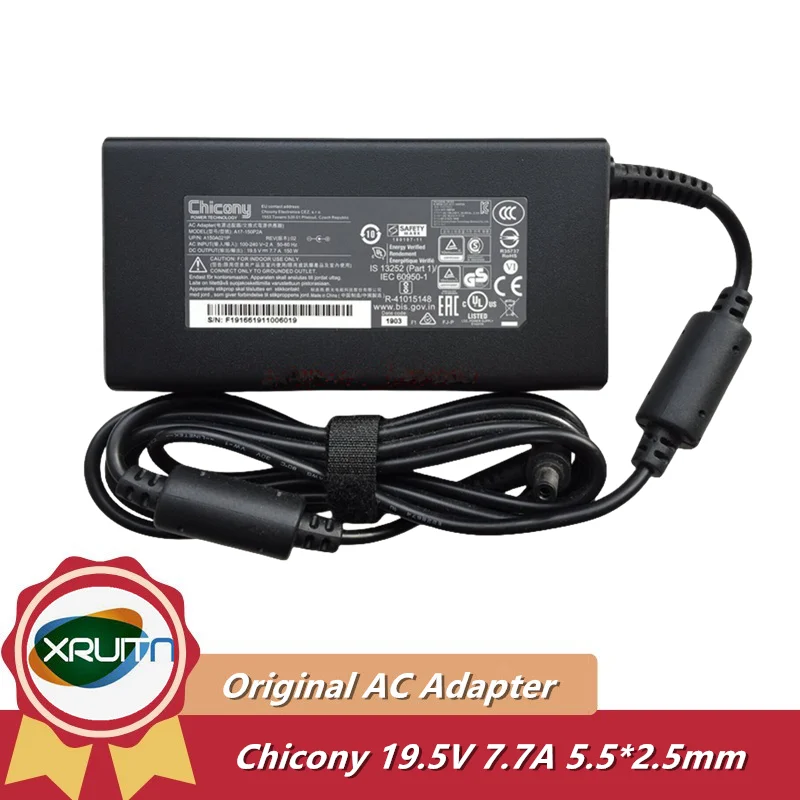 Chicony 19.5V 7.7A 150W A17-150P2A  A150A021P AC Adapter Charger For GIGABYTE G5 MD MD-51US123SH P15 P15F-950-704S Aero 14-K8 V8