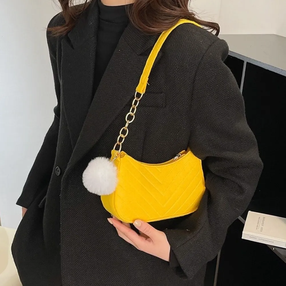 Gift Fashion Design Mini Shoulder Bag Trendy Light Weight Felt Underarm Bag Simple Design Casual Handbag Commute