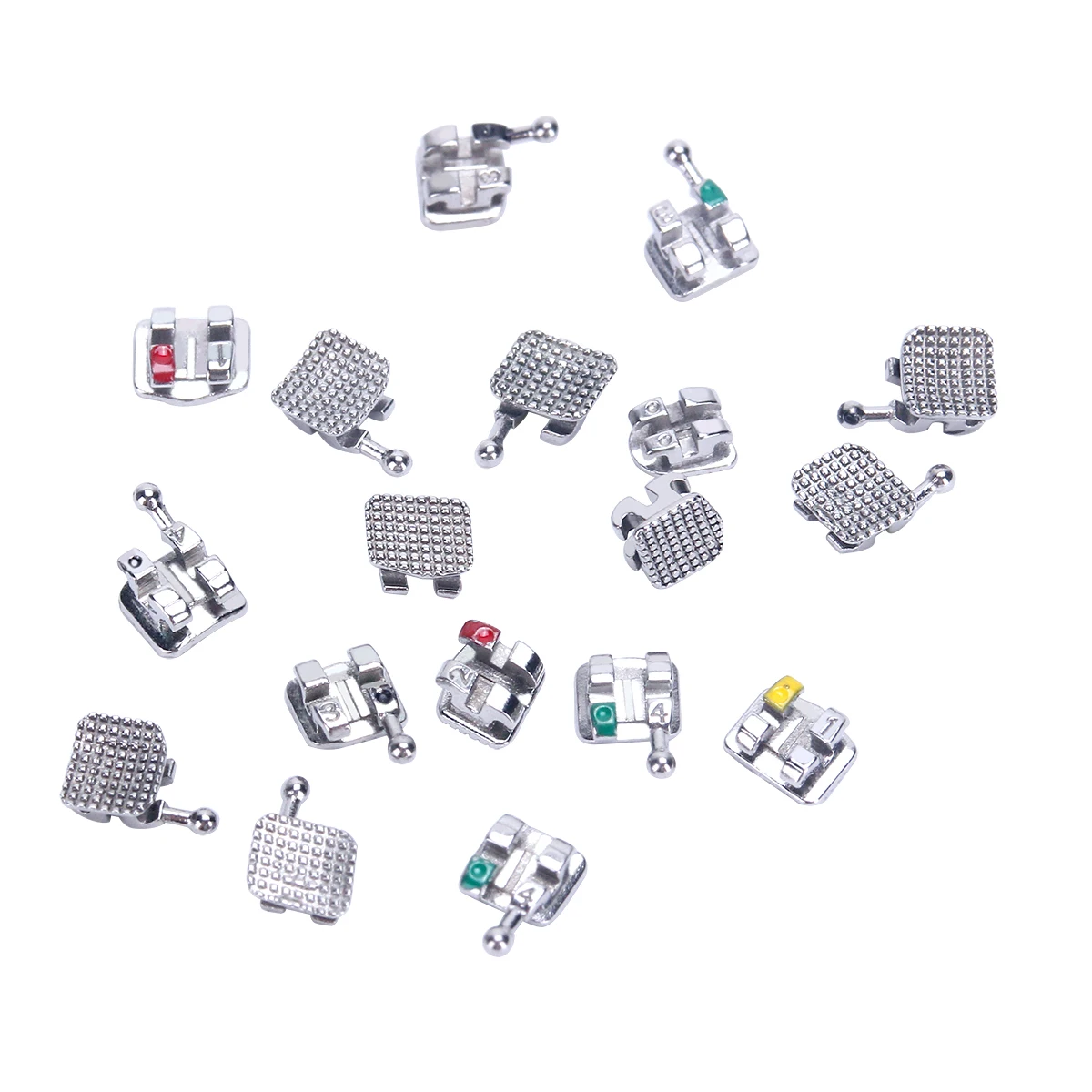 400 teile/schachtel AZDENT Dental Halterung Kieferorthopädische Zahnspangen MIM Monoblock Mini Roth 0,022/0,018 Haken 3 4 5 Zahnmedizin – Detail 13