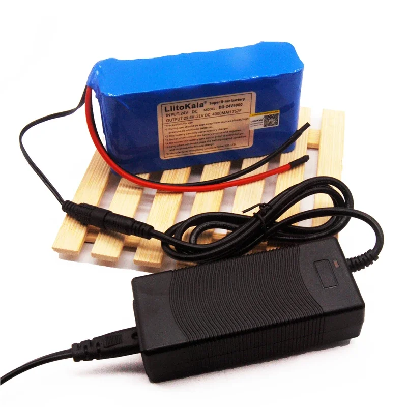 LiitoKala 24V 4ah 6ah 8ah 10ah 12ah Battery Pack 15A BMS 250w 29.4V 10000mAh   For Wheelchair Motor Electric Power