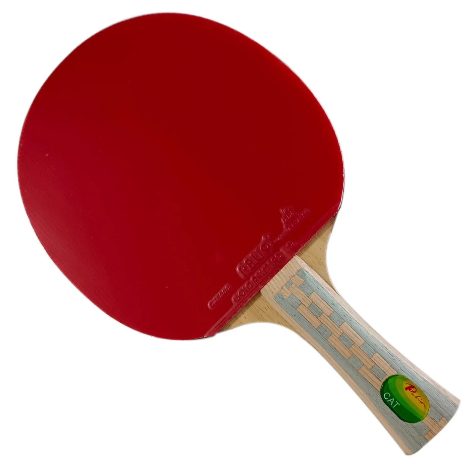 Pro Combo Racket Palio CAT table tennis blade with 2x Palio CJ8000 2-Side Loop Type pingpong rubber with Sponge Hardness: 36-38