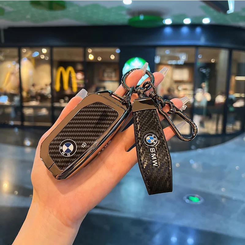 

Car Remote Key Fob Holder Shell Protect Case Cover For BMW IX I5 I7 XM X1 X5 X6 X7 3 5 7 Series 740 2023 2024 2025