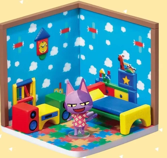 Nowa kolekcja figurek Re-Ment Animal Crossing Happy Room Blind Box, mini figurki, ozdoby na biurko, prezenty urodzinowe dla dzieci, zabawki