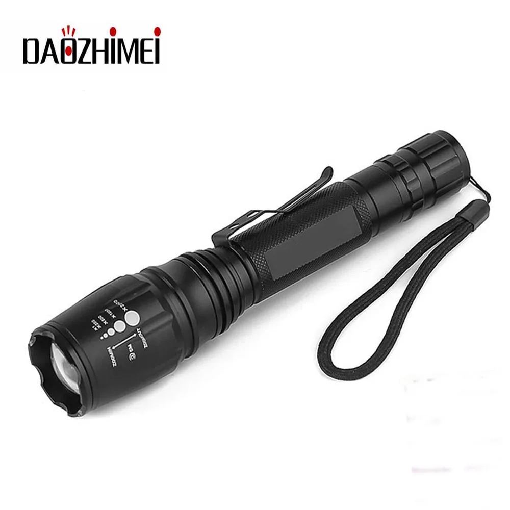 

Powerful Hunting Flashlight T6 LED Zoomable 5-Mode Camping Flash Light Lantern 18650 Outdoor Emergency Focus Torch