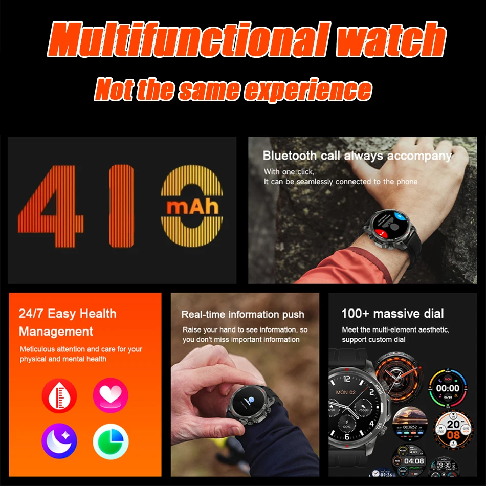 Huawei-reloj inteligente para hombre, Smartwatch resistente al agua IP67 con GPS, pantalla HD de x 360 360, control del ritmo cardíaco, Bluetooth,