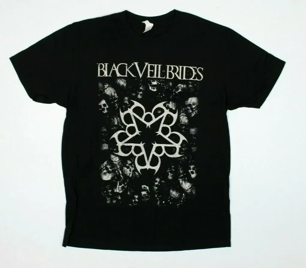 

Black Veiill Brides Skulls Band Black Preshrunk T-Shirt New! Andy (3F4