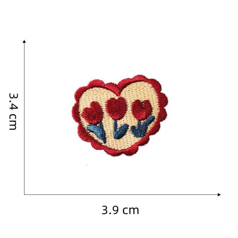 Slef naklejki samoprzylepne do etui na telefon torby dekoracja butów Cartoon serce z kwiatkiem naszywki szycie Grils sukienka kapelusze odznaka