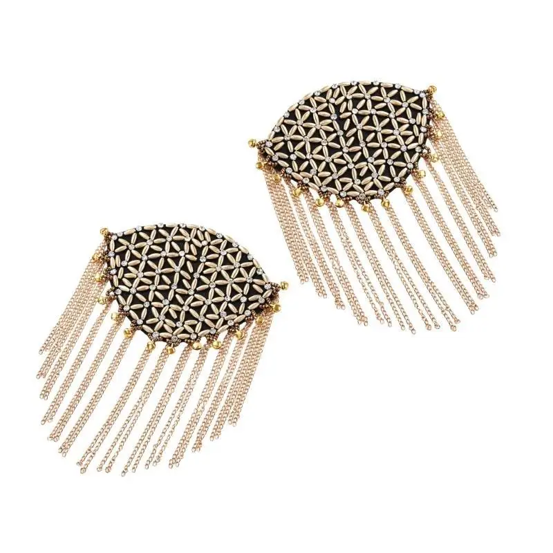 Thời trang 39BD Epaulette cho quần áo Bộ áo punk bộ đồ vai Epaulet Fringe