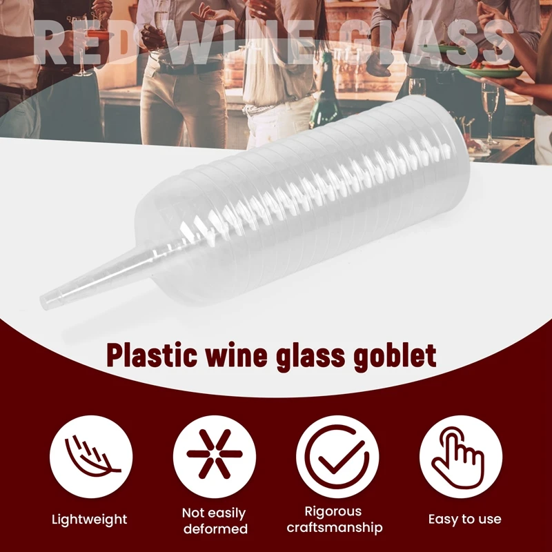 New Plastic Champagne Flutes Disposable - 20Pcs Clear Plastic Champagne Glasses For Parties Clear Plastic Cup