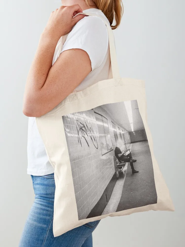 

Underground Black and White Street Photography Tote Bag Lady bag hand bags shopper bags for women Customizable tote bag