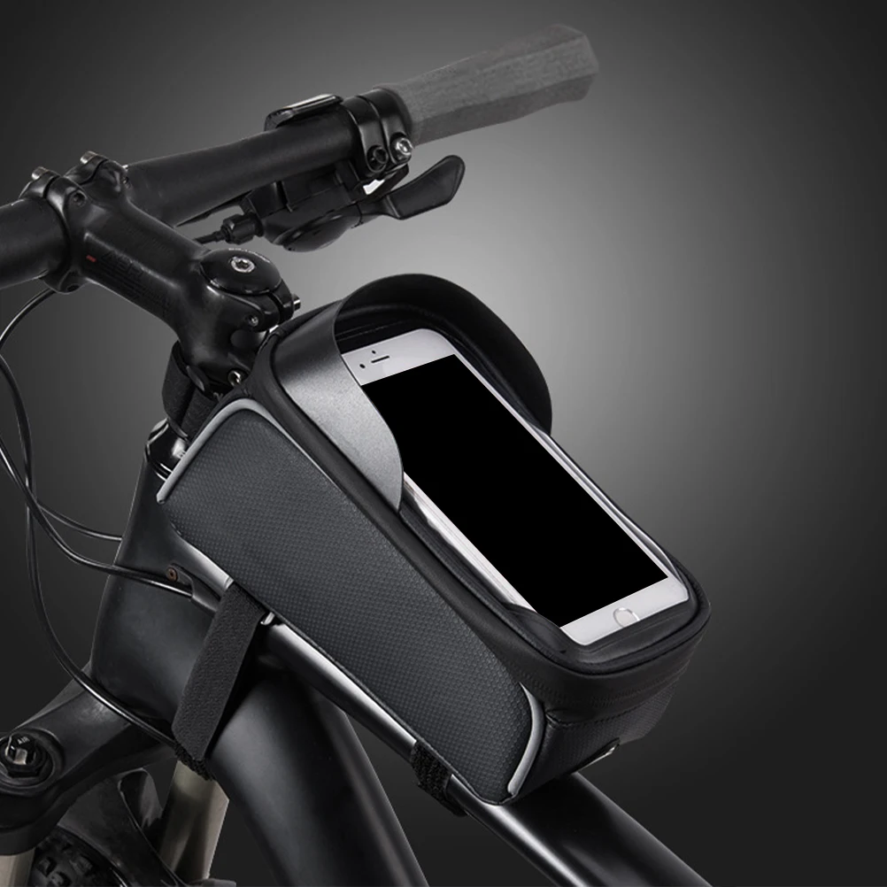 

1pc Waterproof Bike Bag For Phone Gps Holder Durable Beam Mount Transparent Rainproof Cycling Storage Bag