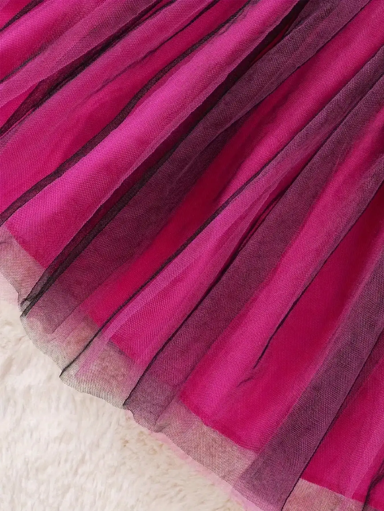 Kinder-Halloween-Kleid mit Knochenmuster, Netzstoff, Rundhalsausschnitt, Langarm, Lässig-Elegant, Mittellanger Rock für Herbst und Winter – Detail 7