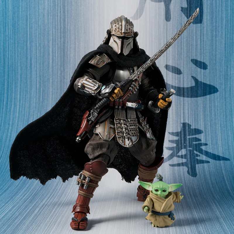 반다이 오리지널 마스터 시리즈 만달로리안 그로구 TNT 장소 스페셜 에디션 액션 피규어 18CM 애니메이션 피규어 모델 장난감 선물