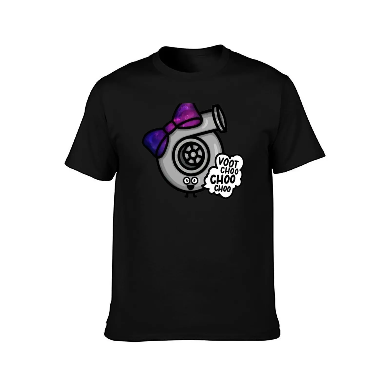What Does The Cutest Turbo say - Dark Purple/Pink Galaxy Bow T-Shirt man t shirt cotton high quality T-Shirt