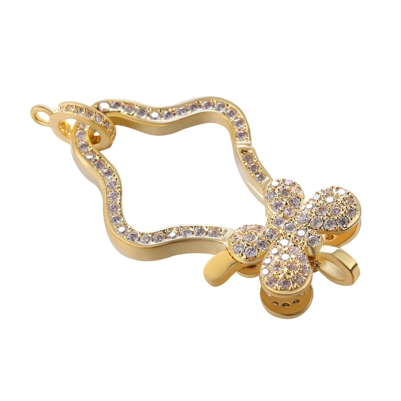 Juya Handmade Gold/Silver Plated Decorative Fastener Locks Lobster Clasps Accessories For Needlework Beads Pearls Jewelry Making