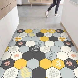 Entry Door Mats PVC Leather Non-slip Rugs Large Area Balcony Carpets Home Bathroom Rug Kitchen Waterproof and Oil-proof Carpet