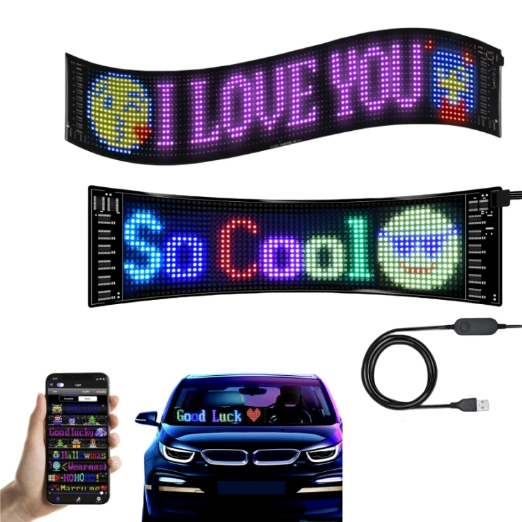 

BOTAI Led Sign USB Power Led Pixel Panel Scrolling Messages Display Led Sign For Car