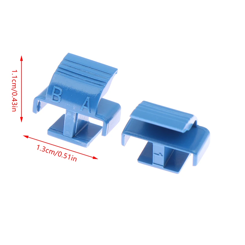 Grampo azul do cabo de remendo da fibra ótica, conector do LC DX, SM MM APC, LC, duplex, LC, AB, 50 PCes