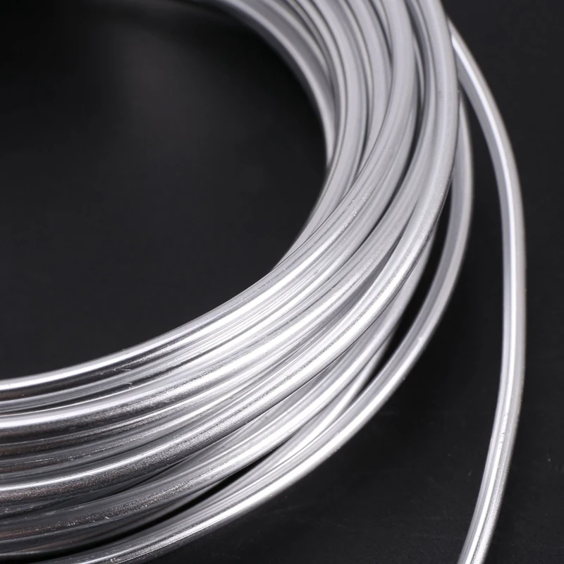 2X 3Mm Aluminium Wire 10M Craft Silver Wire For Jewellery Making Clay Modelling Bonsai And Model