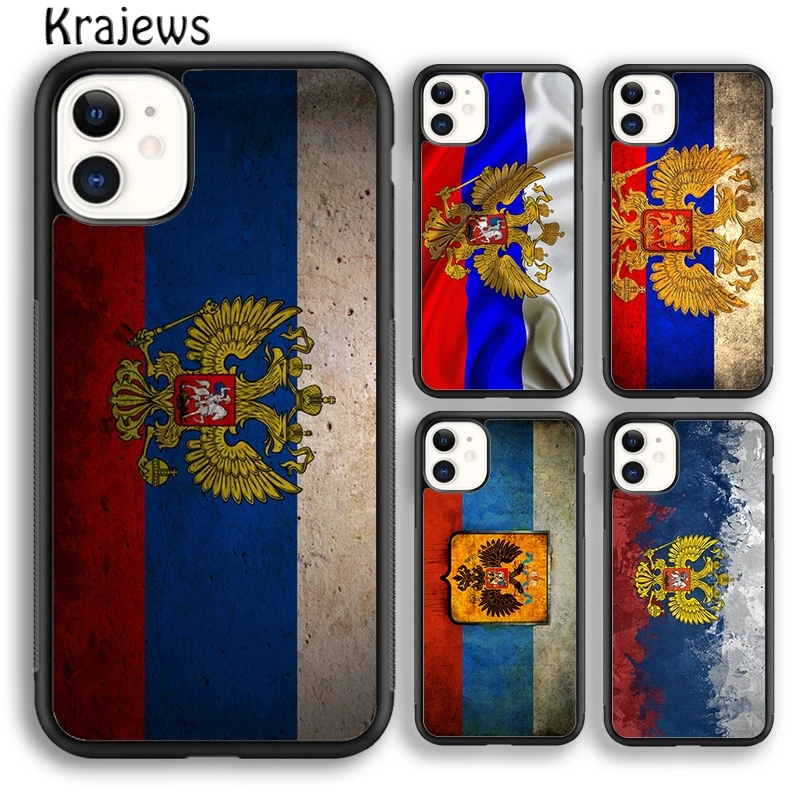 Krajews Moscow Russian Flag Bear Phone Case Cover For iPhone 16 15 SE2020 14 6 7 8 plus 11 12 13 pro max Plus coque Fundas