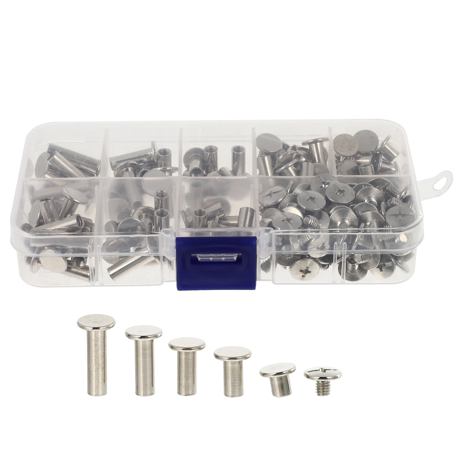 1 صندوق مسامير الصدأ ملزمة مقاومة Diy بها بنفسك Diy بها بنفسك سجل القصاصات الحرفية المعدنية المسمار آخر ملزمة المسمار المشاركات عدة