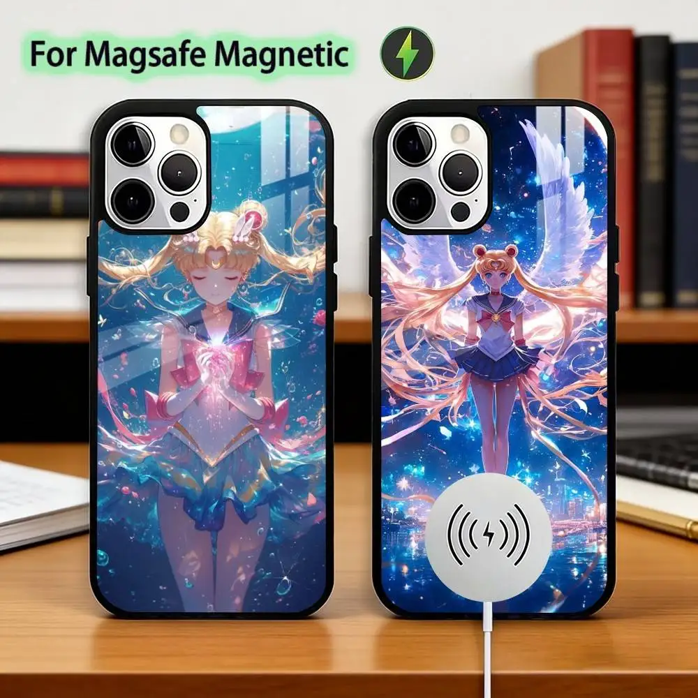 

Sailor Moon A-Anime Phone Case For iPhone17,16,15,14,13,12,11 Plus,Pro Magnetic For Magsafe Wireless Charging