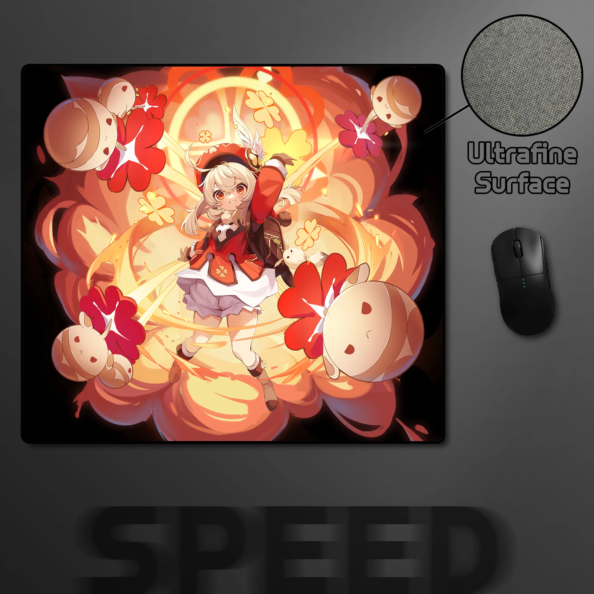 Genshin Impact Keli Game Mousepad For Gamer Computer Ultrafine Surface Speed Mouse Pad 45*40cm Professional E-Sports Mouse Mat